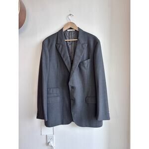 JOSEPH ABBOUD Slim Fit Mens Blazer Sport Coat Two Button Jacket Wool 44L Gray